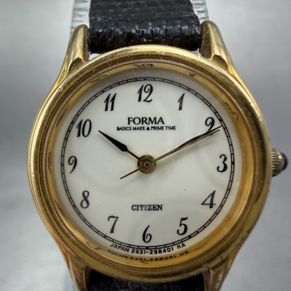 Citizen Forma Watch Women 21mm White Dial Gold Tone Round 2931-295323 NewBattery1