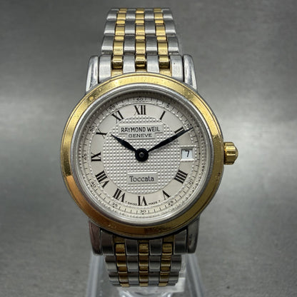 Raymond Weil Toccata Watch Women 25mm Silver Dial Two Tone Round 5364 NewBattery0