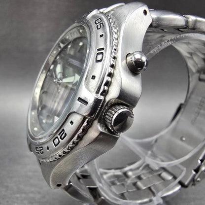 Fossil Blue Watch Men 40mm Red & Silver Dial Silver Tone AM-3614 New Battery2