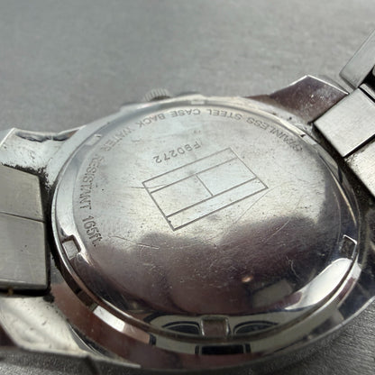 Tommy Hilfiger Watch Men 42mm White Silver Tone Date Round F90272 New Battery9