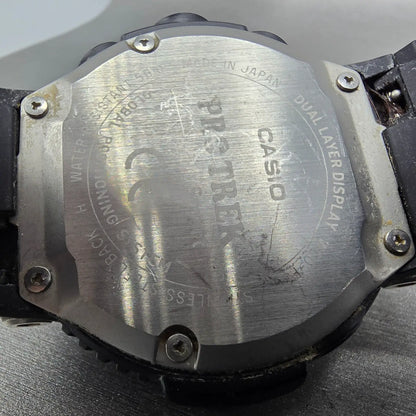 Casio Protrek WSD-F30 Watch Men 50mm Digital Black Silver GPS UNTESTED PARTS10
