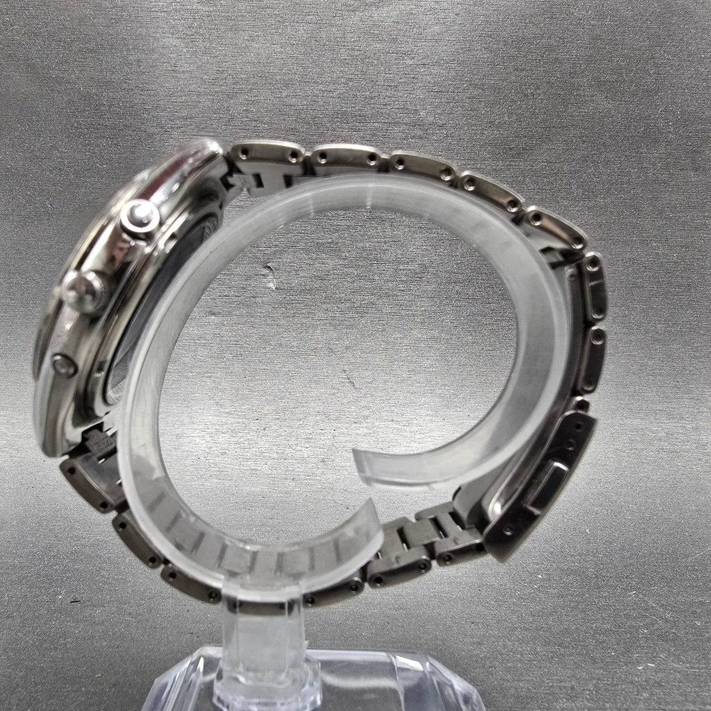 Seiko Solar Watch Men 38mm Silver Dial Titanium Date Atomic 7B22-0AD0 PARTS7