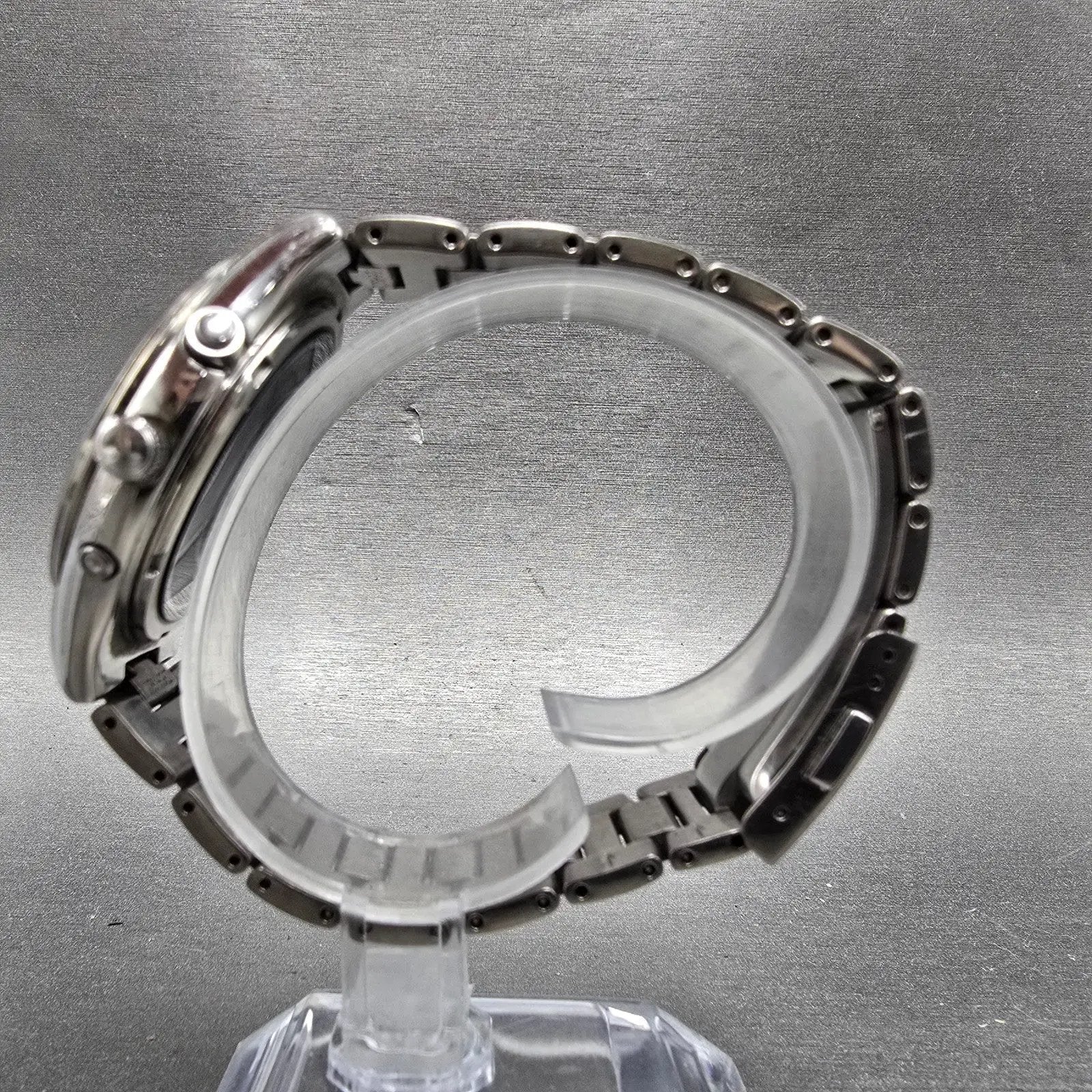 Seiko Solar Watch Men 38mm Silver Dial Titanium Date Atomic 7B22-0AD0 PARTS7