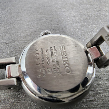 Seiko Watch Women 21mm White Dial Silver Tone Round 1N010PK0 New Battery9