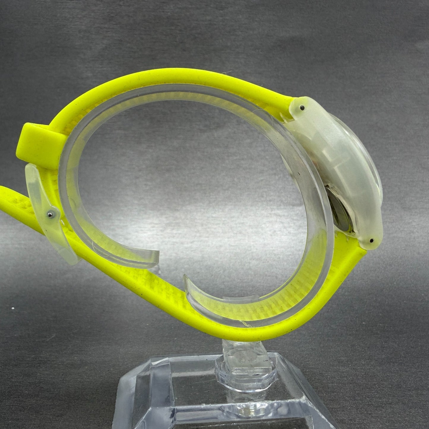 Swatch TRACOLLA Watch Men 34mm Yellow Dial Clear Case Round GK340 New Battery8