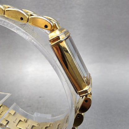 Citizen Elegance Tank Watch Women 14mm Black Dial Gold Tone 5421F47629 New Batt3