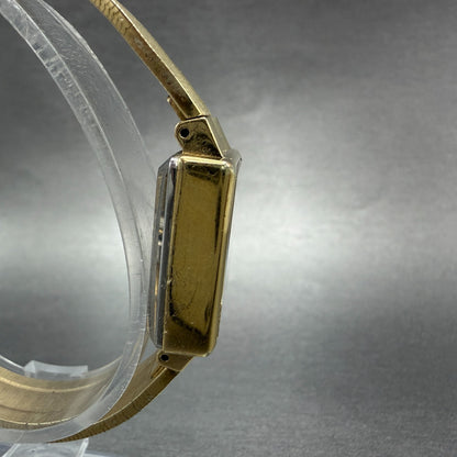 Seiko Tank Watch Women 20mm Black Dial Gold Tone Rectangle 4301-5030 New Battery3