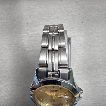 Citizen CQ Watch Women 27mm Champagne Dial Silver Tone 1002-B00632 New Battery4