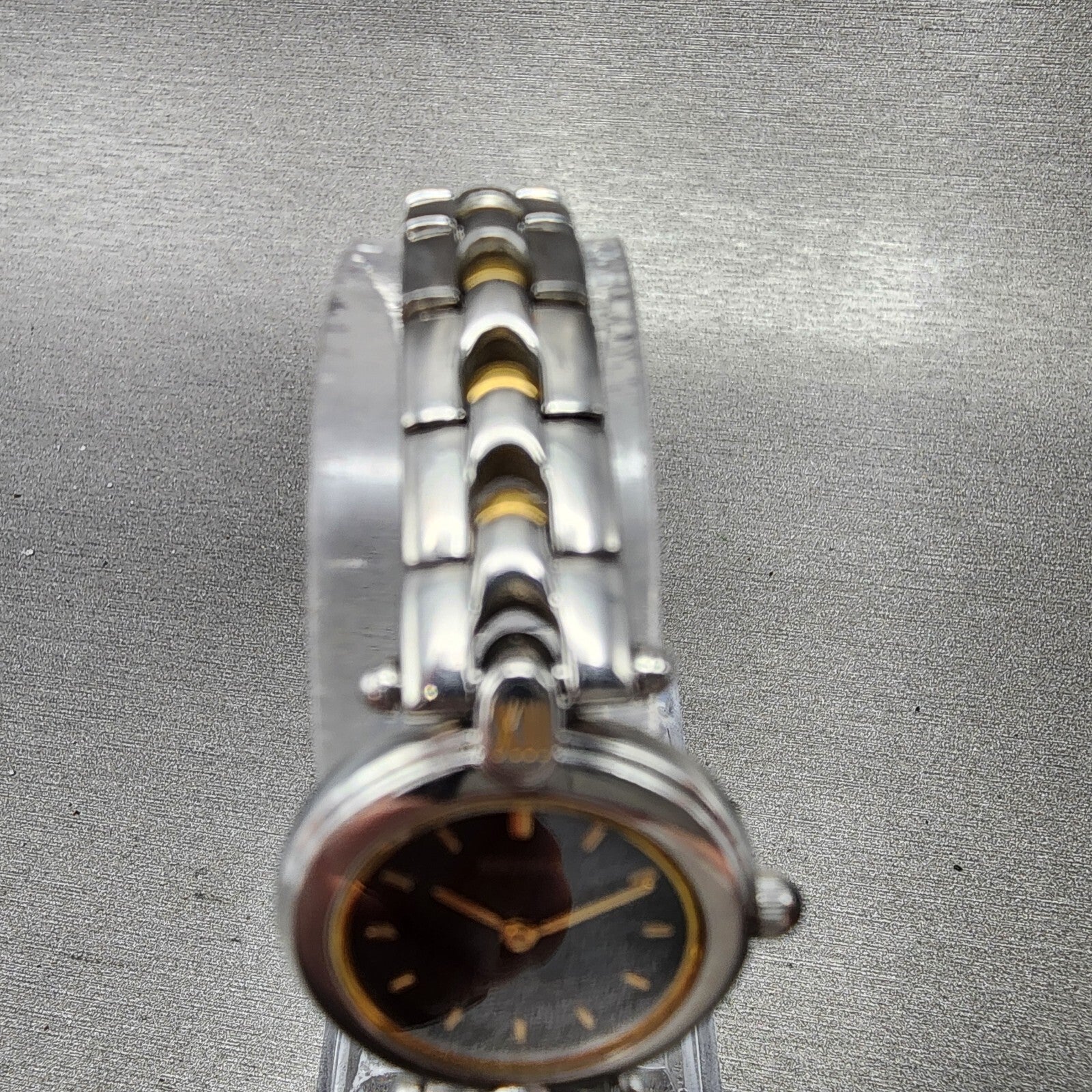 Seiko Exceline  Watch Women 20mm Black Dial Two Tone Round 1f200d0a New Batt4