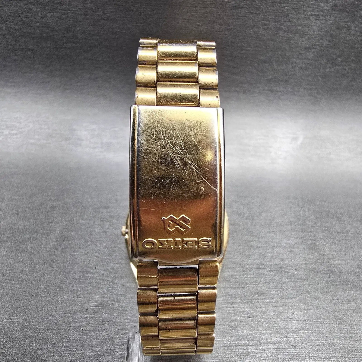 Seiko President Watch Men 35mm Gold Dial Gold Tone Daydate 5H23-8020 New Battery7