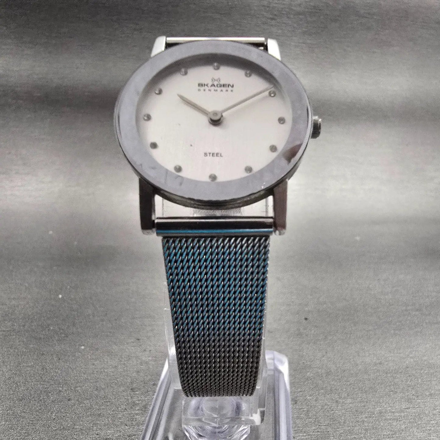 Skagen Watch Women 26mm Silver Dial Silver Tone Round 39SSSD New Battery5