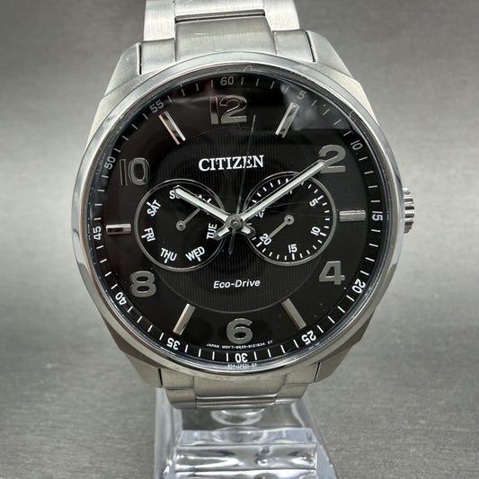 Citizen Eco-Drive Corso Watch Men 43mm Black Dial Steel Daydate AO9020-84E Runs0