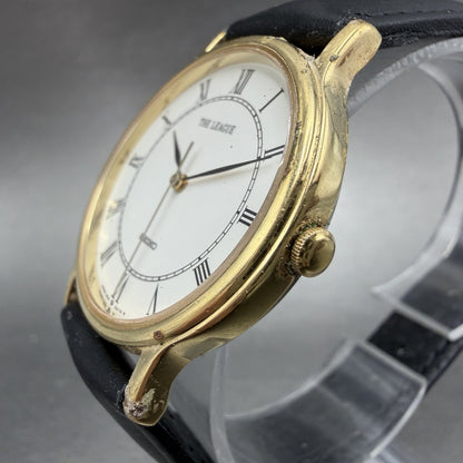 Seiko The League watch Men 32mm White Dial Gold Tone 5P31-6A30 New Battery2