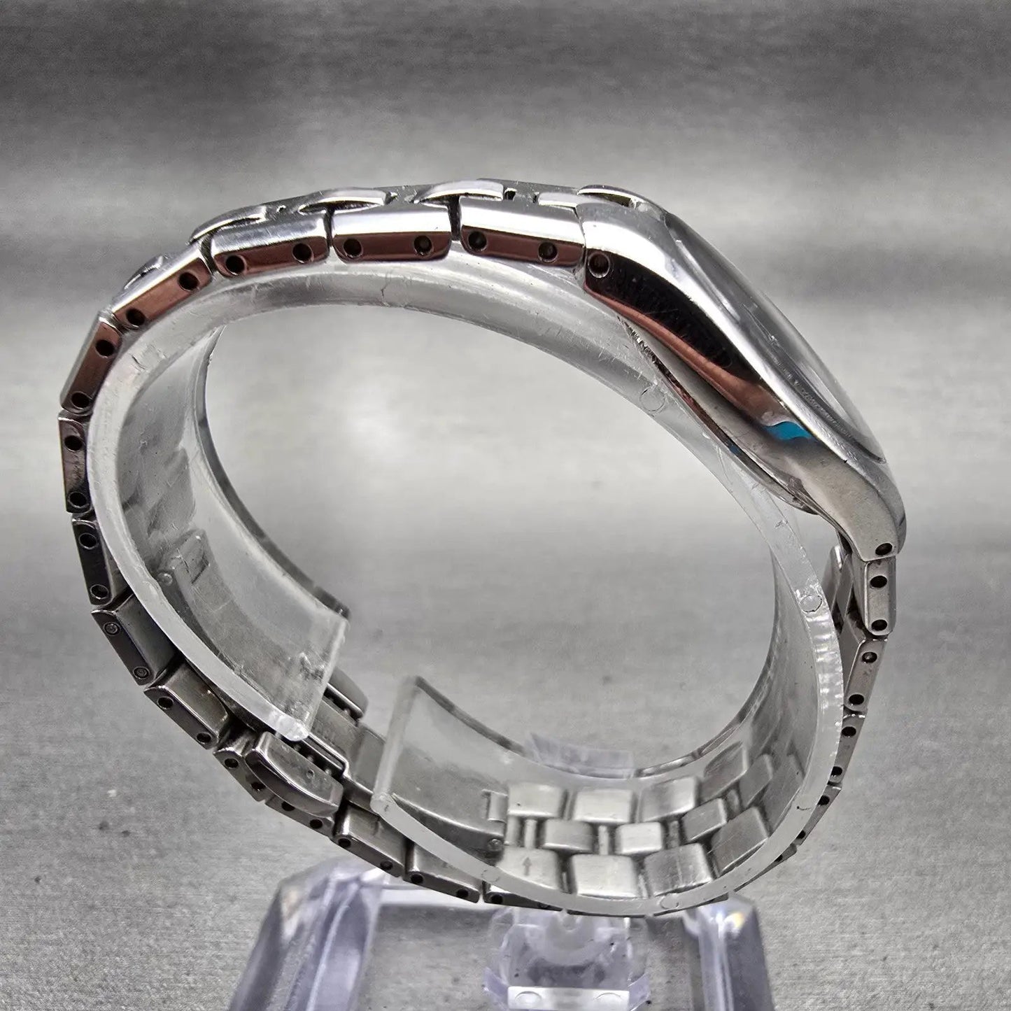 Bulova Accutron Watch Women 24mm Blue Dial Silver Tone Date 26M04 New Battery8