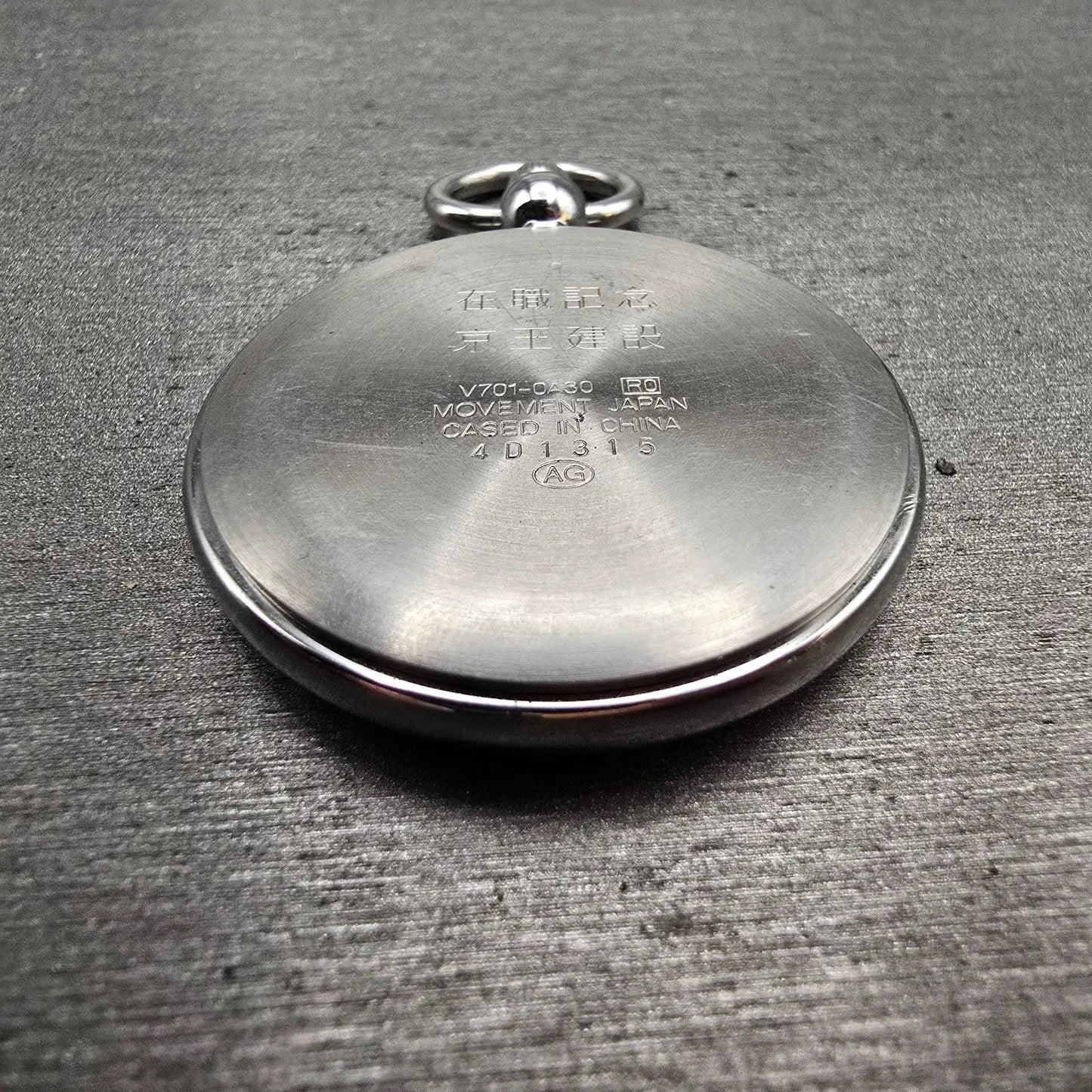 Seiko Alba Success Pocket Watch Men 36mm White Dial Silver Tone V701-0A30 NewBat9