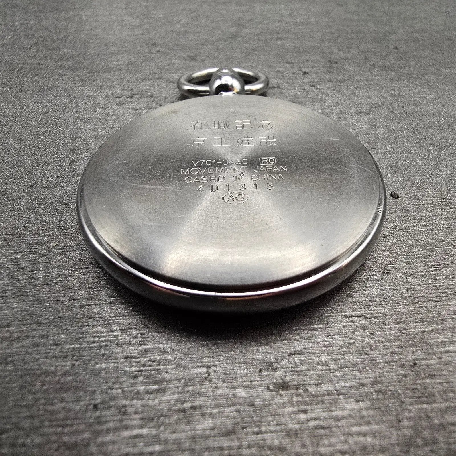 Seiko Alba Success Pocket Watch Men 36mm White Dial Silver Tone V701-0A30 NewBat9