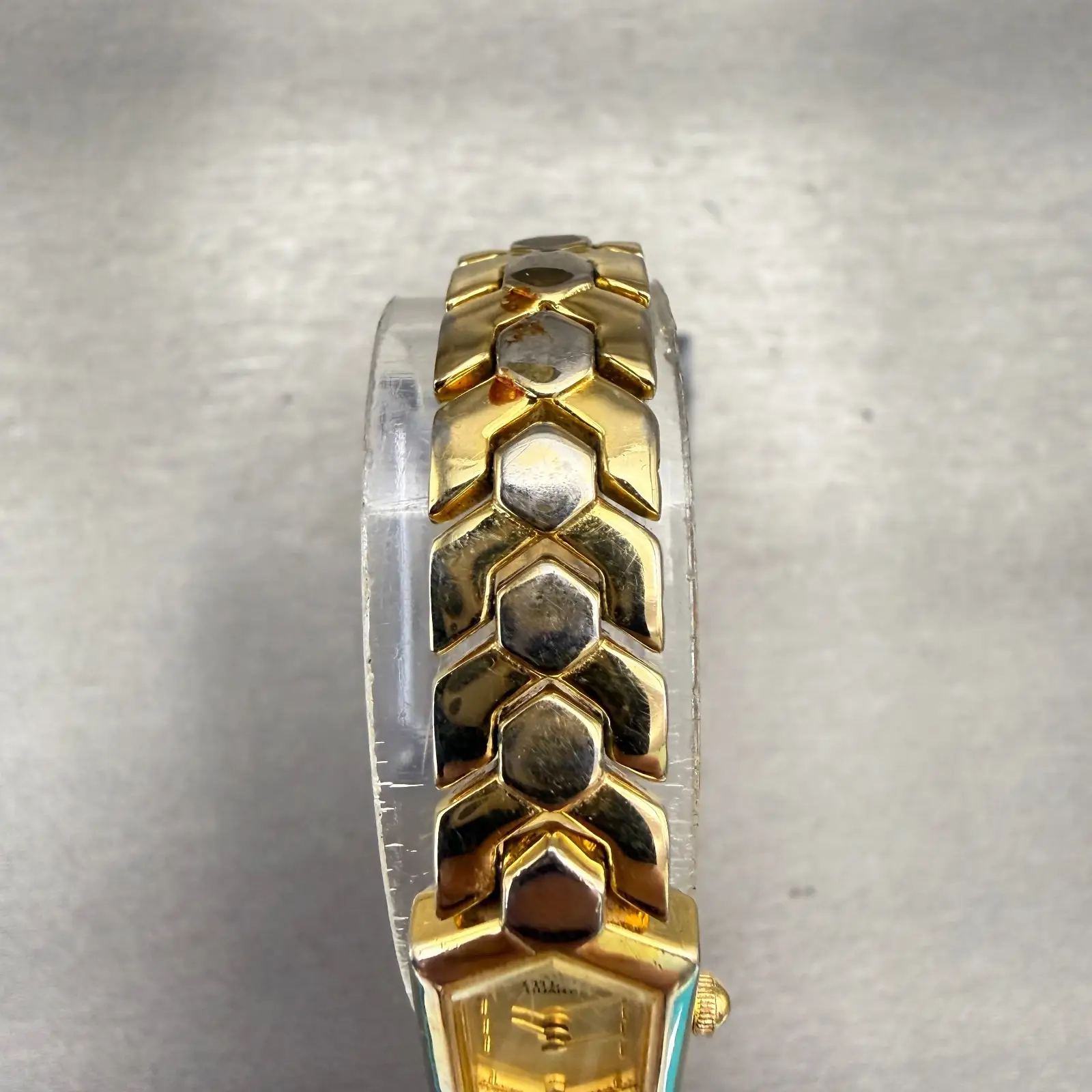 Citizen Watch Women 13mm Gold Dial Gold Tone Rectangle 5421-S41185 New Battery4