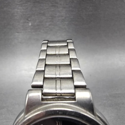 Seiko Solar Watch Men 35mm Black Dial Titanium Date Round 5K22-0A20 Runs4