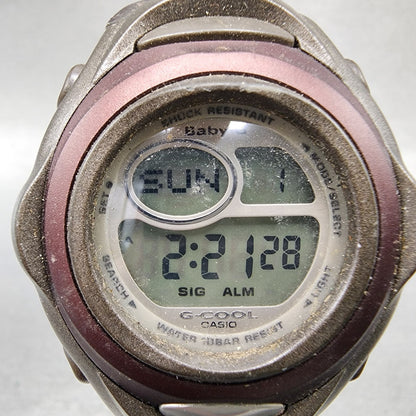 Casio BabyG Watch Women 38mm Silver Dial Brown Digital Alarm Chrono New Battery1