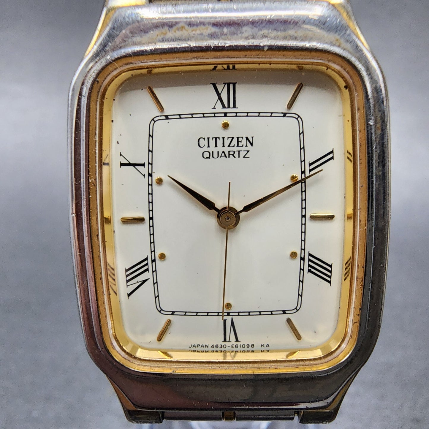 Citizen Tank Watch Women 27mm White Dial Two Tone 4630E60639 New Battery1