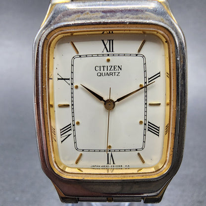 Citizen Tank Watch Women 27mm White Dial Two Tone 4630E60639 New Battery1