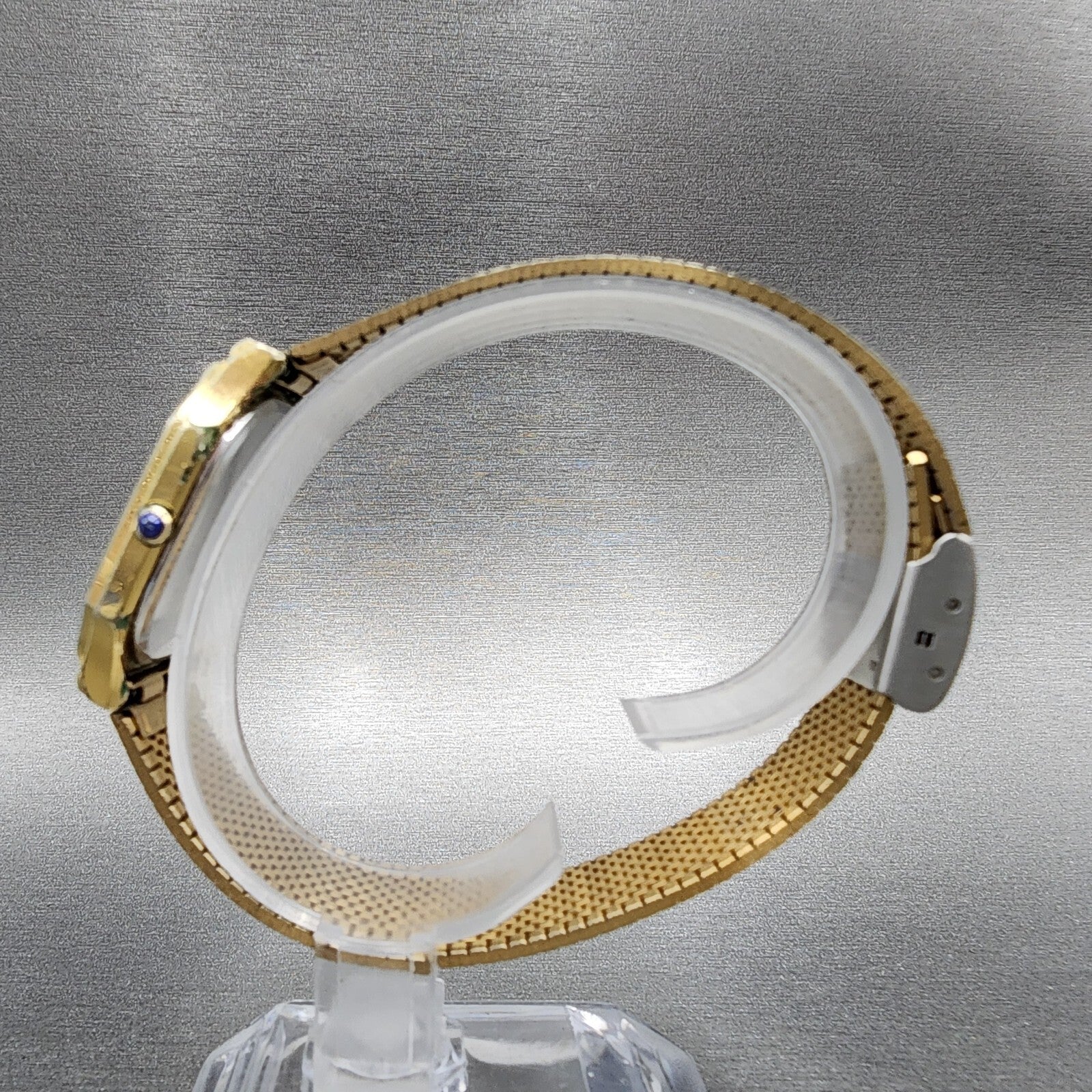 Rado Elegance Watch Men 28mm Gold Dial Gold Tone Date Octagon READ!!! New Batt6