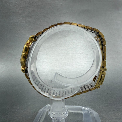 Seiko Watch Women 20mm Champagne Dial Gold Tone Octagon 4n21-5022 New Battery GR6