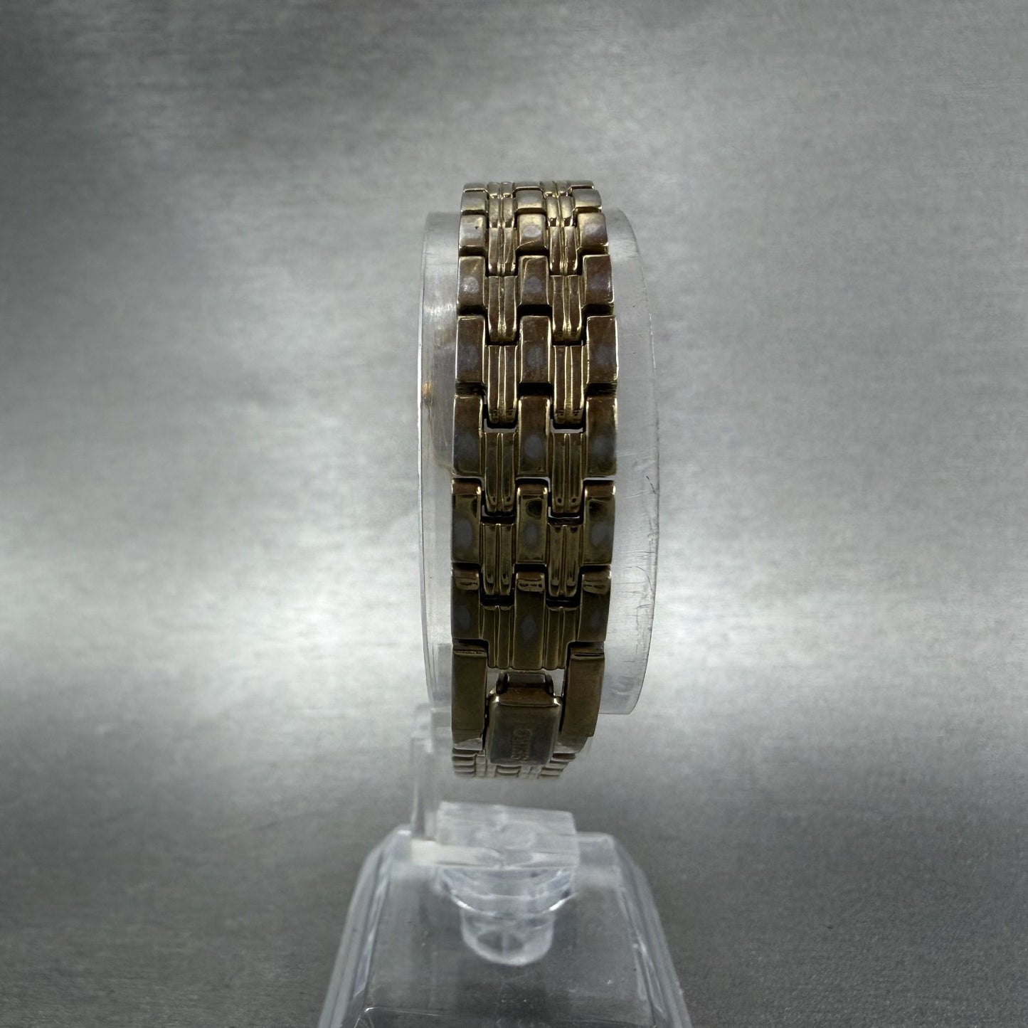 Seiko Tank Watch Women 16mm Champagne Dial Gold Tone 1N01-0FH0 New Battery ZYX27