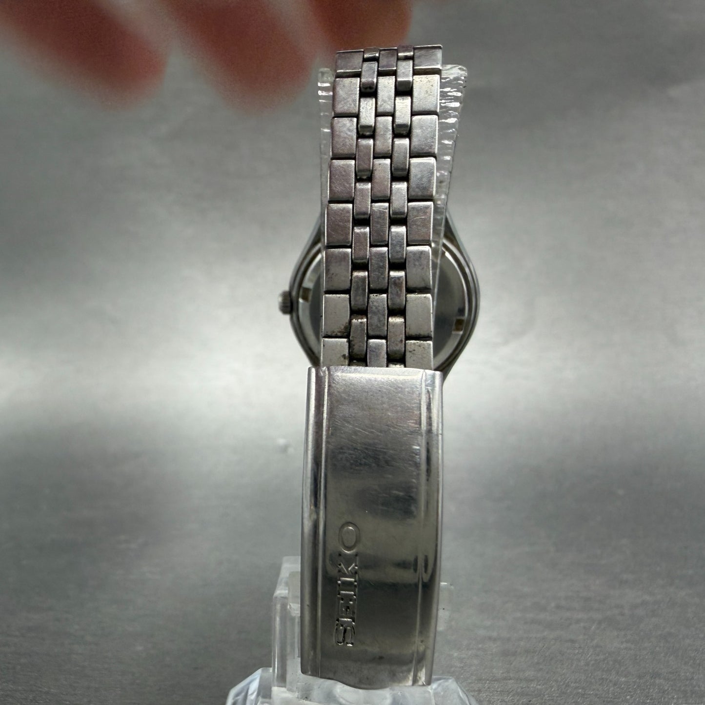 Seiko Watch Women 26mm Blue Dial Silver Tone Daydate Round 7903-0110 New Battery7