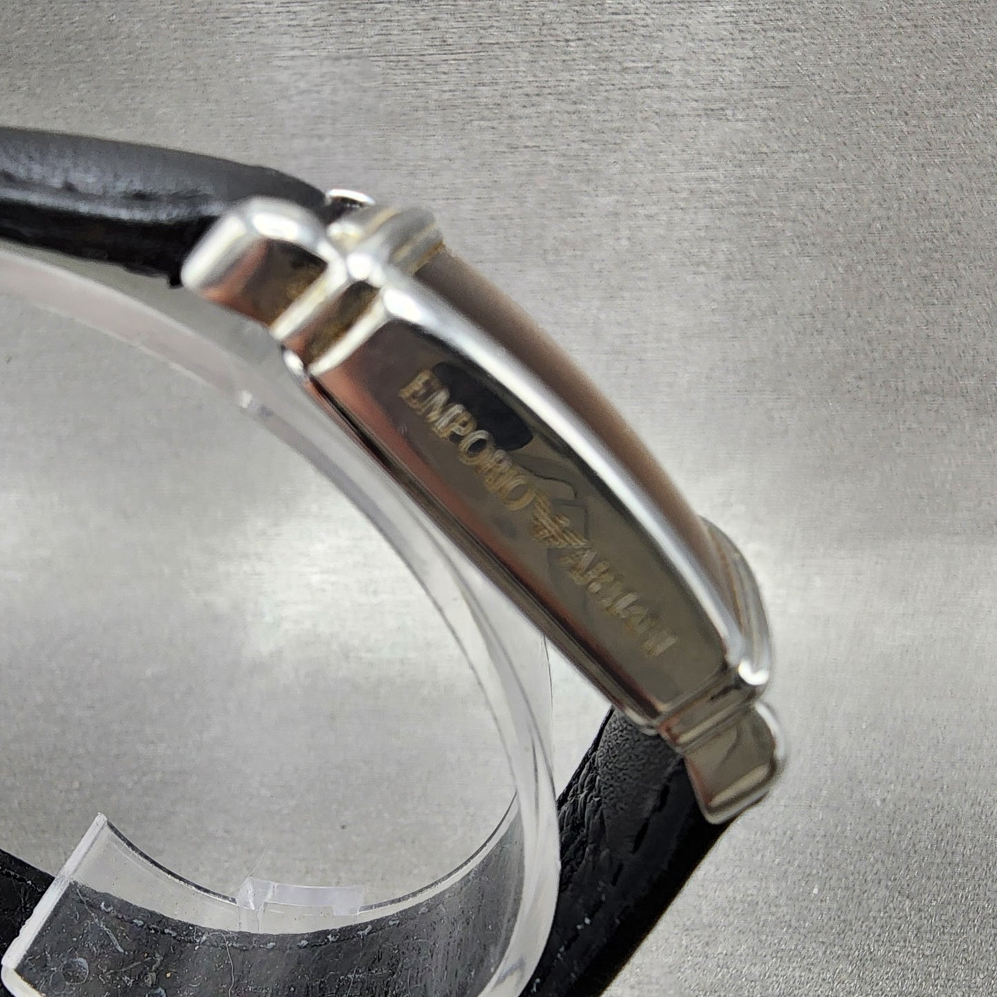 Emporio Armani Tank Watch Women 24mm Cream Dial Steel Rectangle AR0204 NewBat13