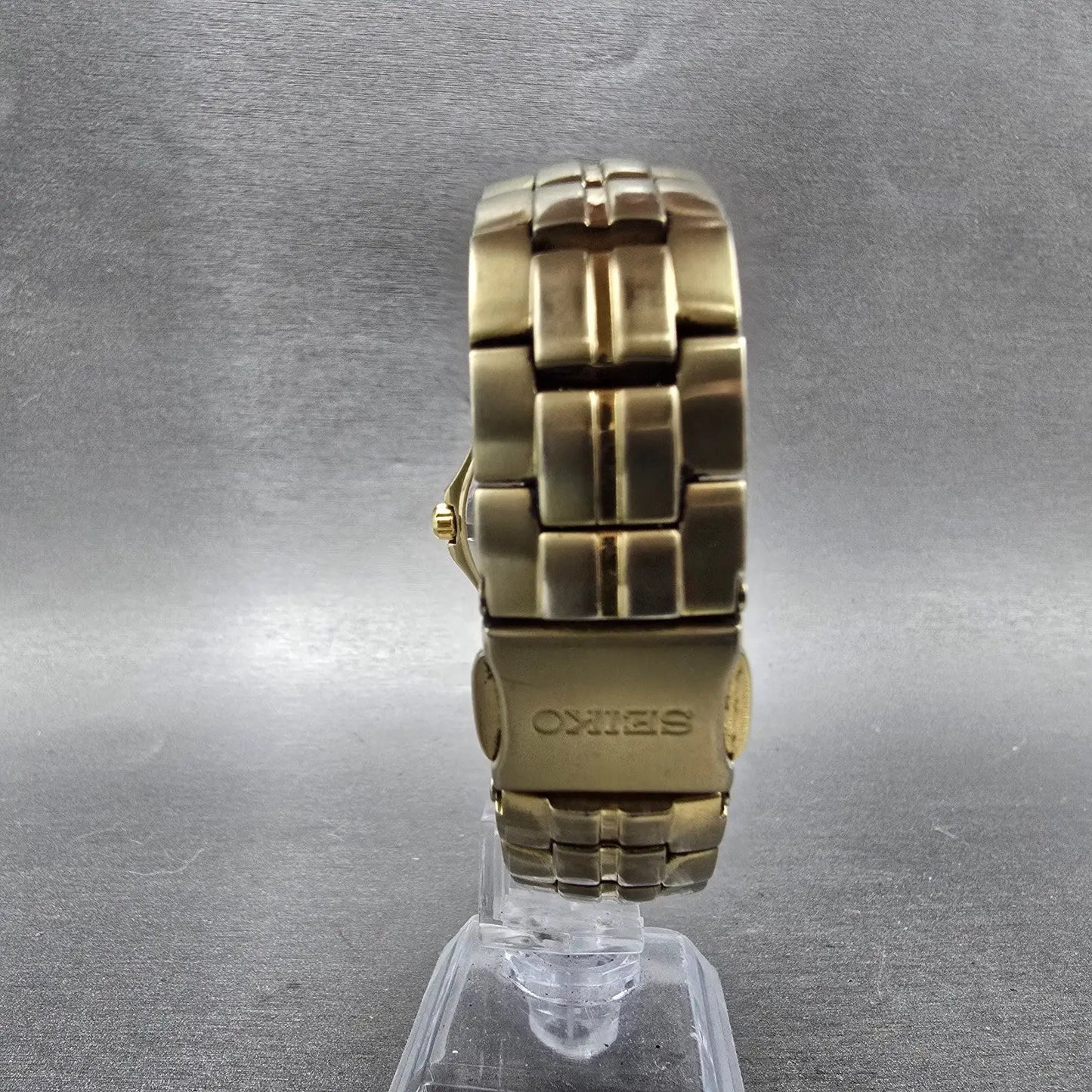 Seiko Watch Men 38mm Brown Dial Gold Tone Date Round 7N42-0BC0 PARTS Vintage8