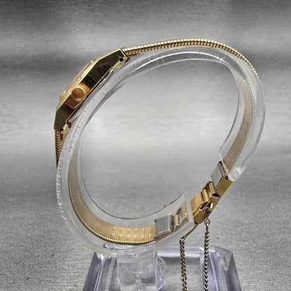 Seiko Watch Women 16mm Blue Dial Gold Tone Oval 2C20-6450 New Battery Vintage6