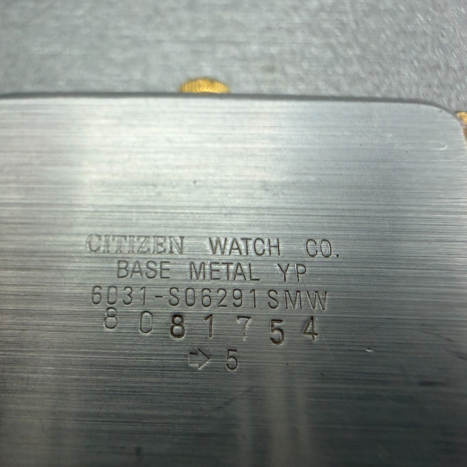 Citizen CQ Tank Watch Men 25mm Champagne Dial Gold Rectangle 6031-S06291 PARTS7