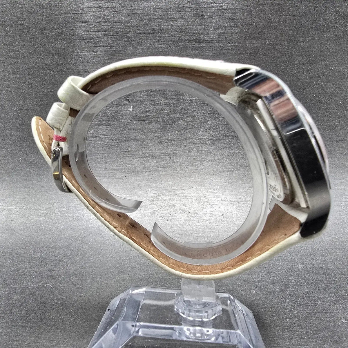 Zodiac Desert Master Chronograph Watch Women 40mm White Dial Steel Date New batt8