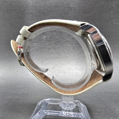 Zodiac Desert Master Chronograph Watch Women 40mm White Dial Steel Date New batt8