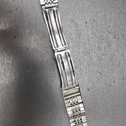 Seiko Beads Of Rice Bracelet 20mm Stainless Steel Silver Tone Tri Folding Clasp11