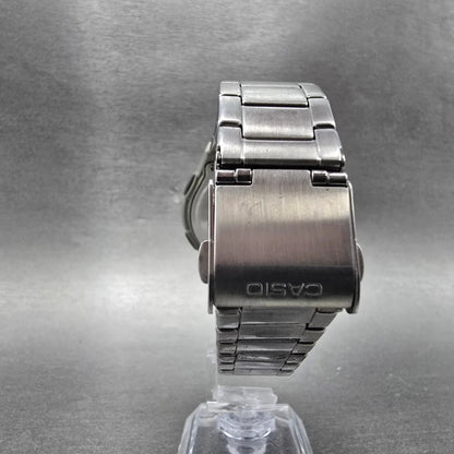 Casio Wave Ceptor  Watch Men 42mm Black Dial Steel Analog Digital Solar Runs R6