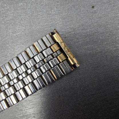Seiko SQ Bracelet 19mm Stainless Steel Two Tone Tri Folding Clasp READ!!!! Z-06713