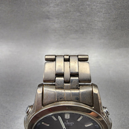 Casio Lineage Watch Men 41mm Black Dial Titanium Analog Digital Solar Runs BAC124