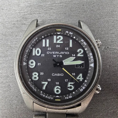 Casio Overland WTS Watch Men 39mm Gray Dial Titanium Date OVW-100TDJ  PARTS2