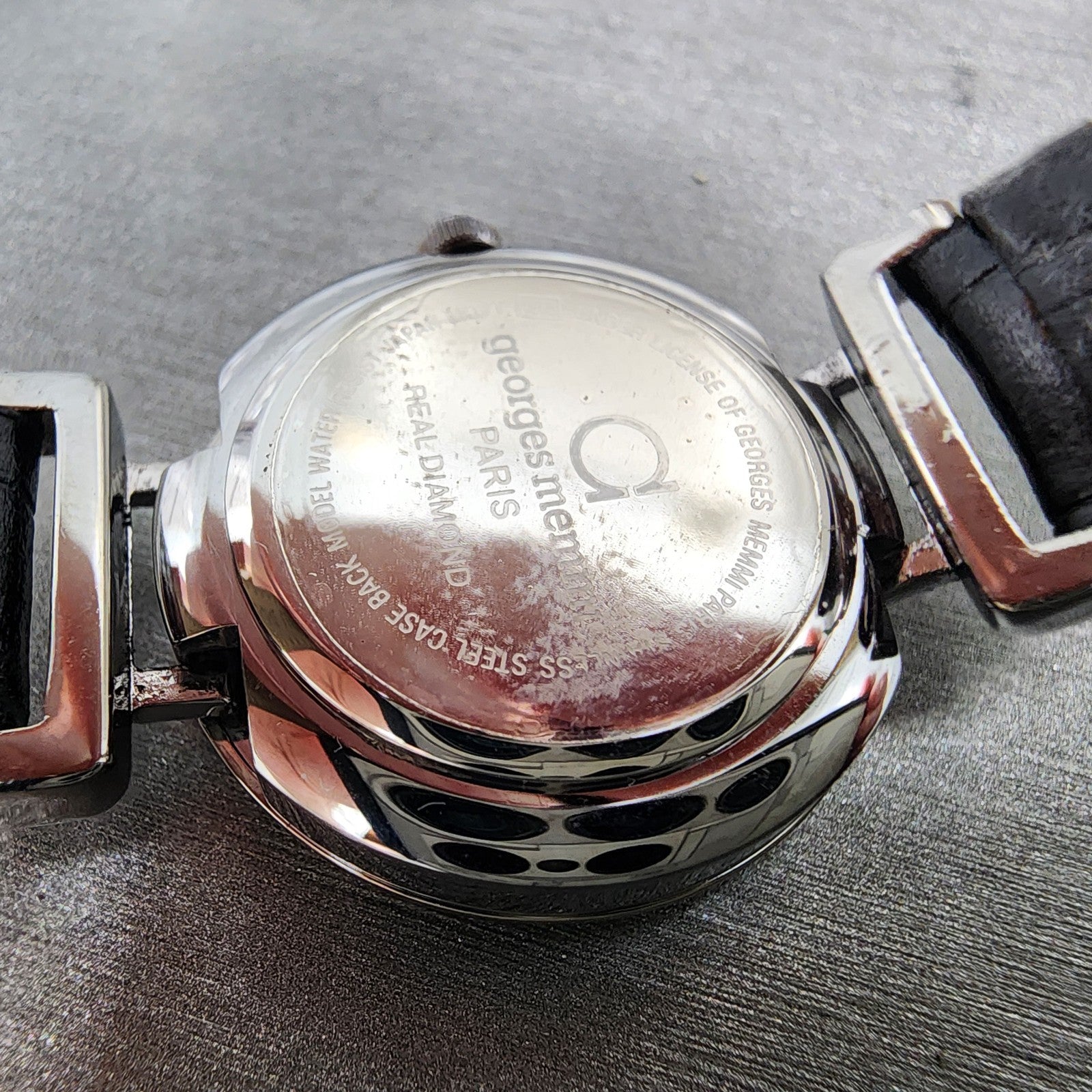 Georges Memmi Watch Women MOP Dial Silver Tone Round Swap Bezel New Battery11