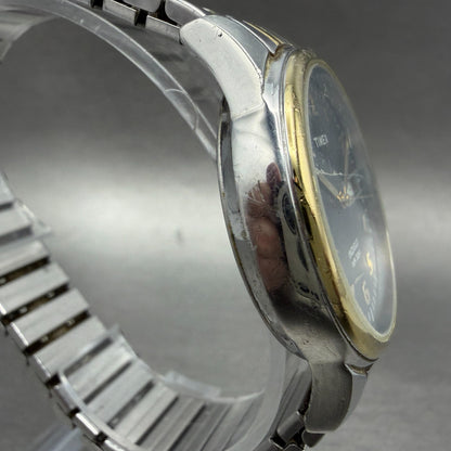 Timex Easy Reader Watch Men 36mm Gray Dial Two Tone Date Round new Battery ABDC3