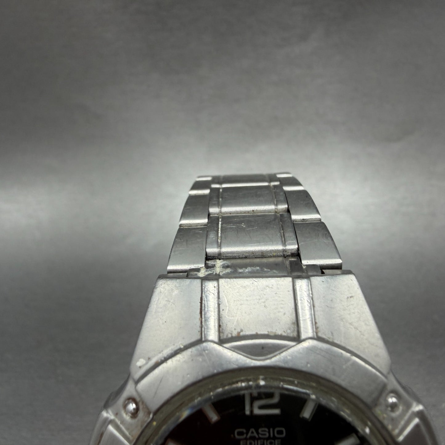 Casio Edifice Watch Men 39mm Black & Blue Dial Steel Daydate EF-303 New Battery4