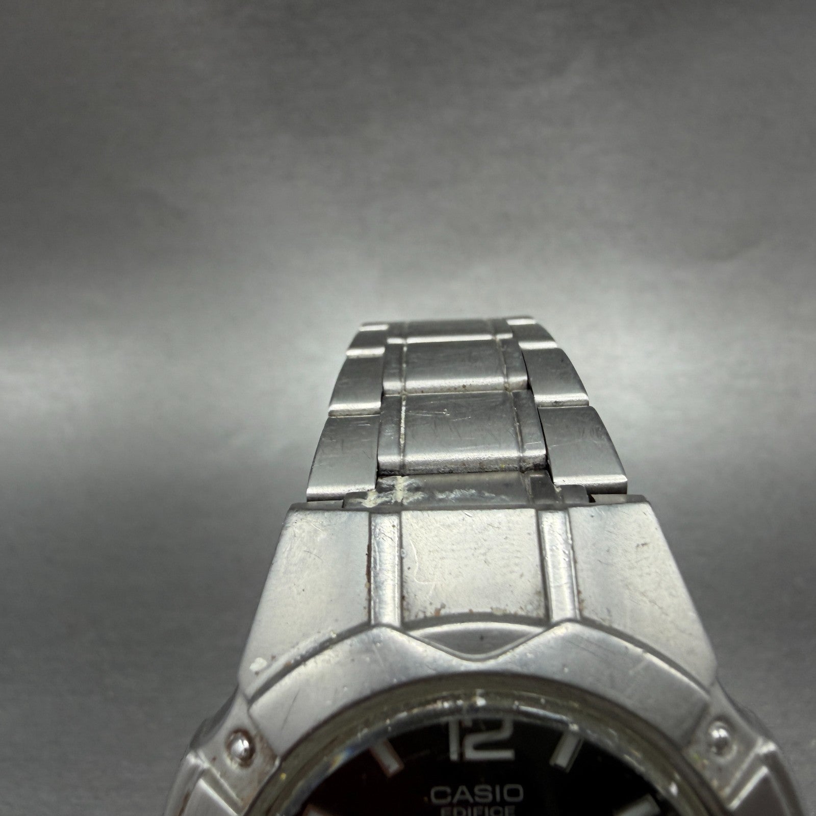 Casio Edifice Watch Men 39mm Black & Blue Dial Steel Daydate EF-303 New Battery4