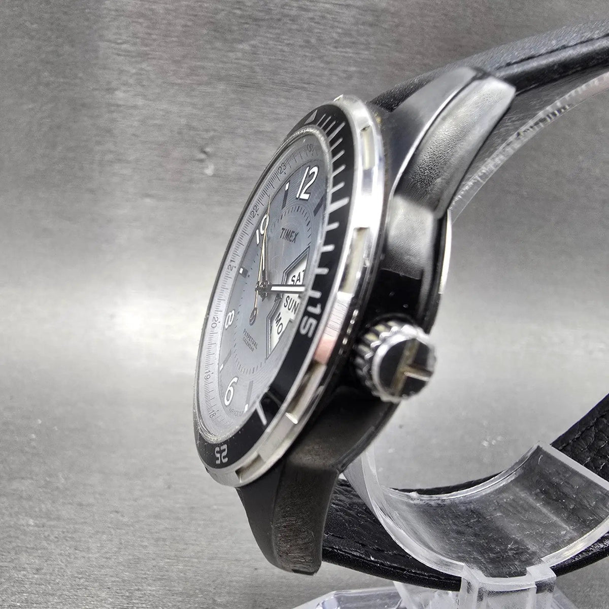 Timex SL Series Perpetual Calendar Watch Men 42mm Silver Dial Steel New Battery2