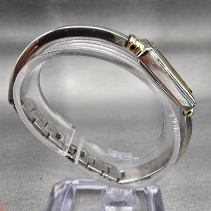 Citizen Watch Women 15mm Champagne Dial Two Tone Rectangle 5421-K15044 New Batt8