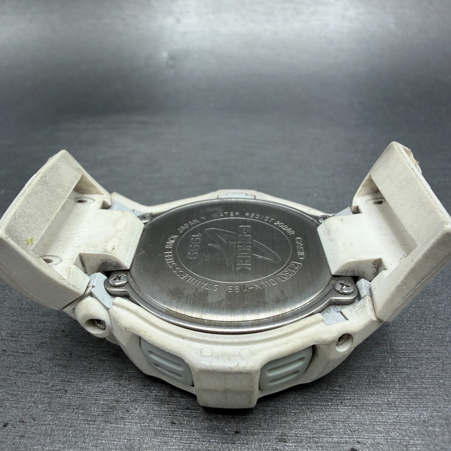 Casio G-Shock DWX-199 Watch Men 48mm Digital White Alarm Chrono Round New Batt7