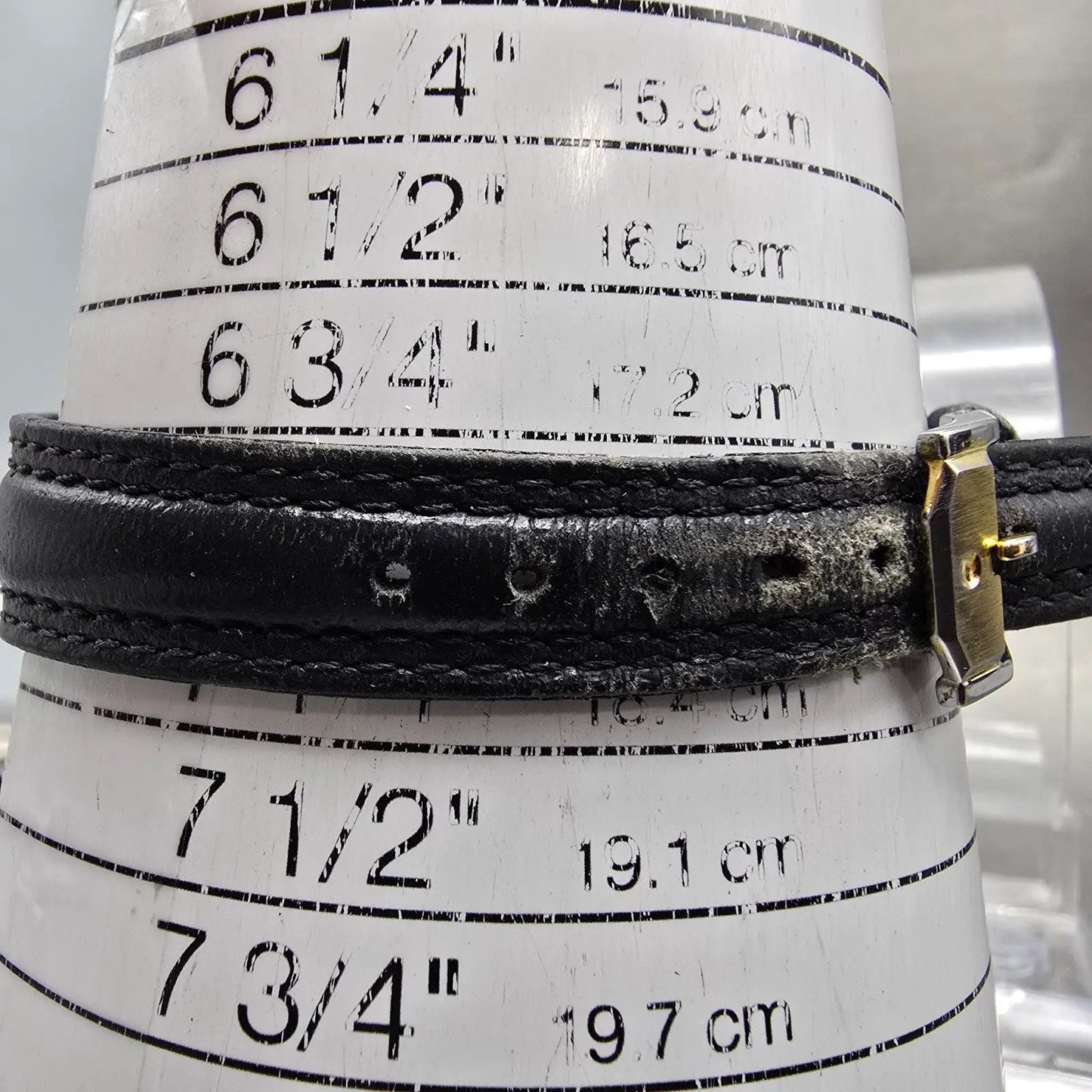 Movado Museum Watch Women 28mm Black Dial Gold Tone Round 87 E4 0823 New Batt LQ7