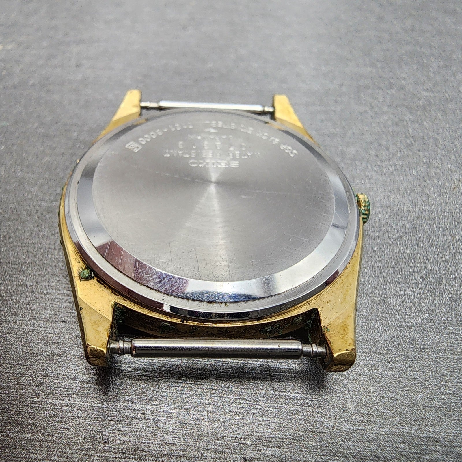 Seiko Watch Men 35mm Champagne Dial Gold Tone Round 71218000 VTG PARTS12