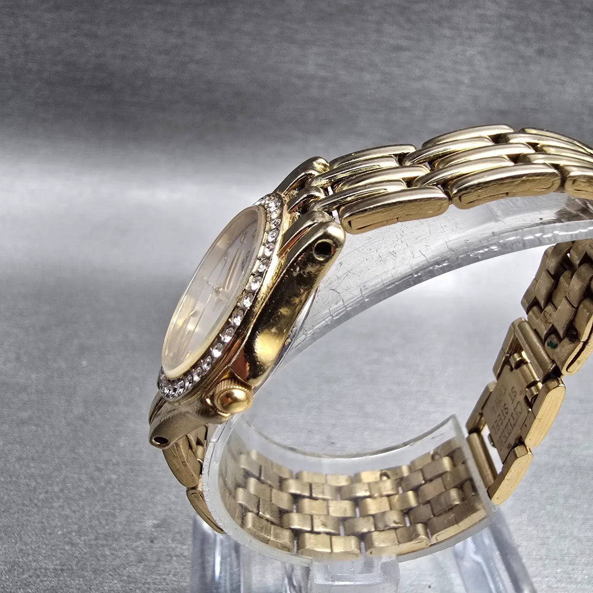 Citizen Watch Women 22mm MOP Dial Gold Tone Gemmed 1032-S011035 New Battery2